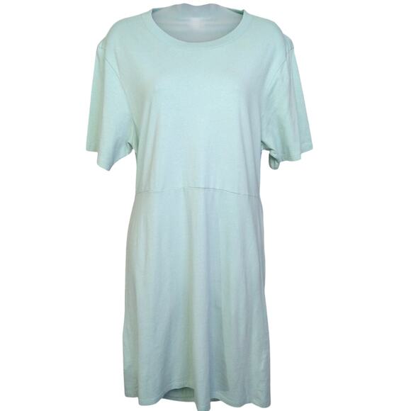 Melrose & Market Mint Green Cotton Dress Size M – Open Back T-Shirt Style - Picture 1 of 10